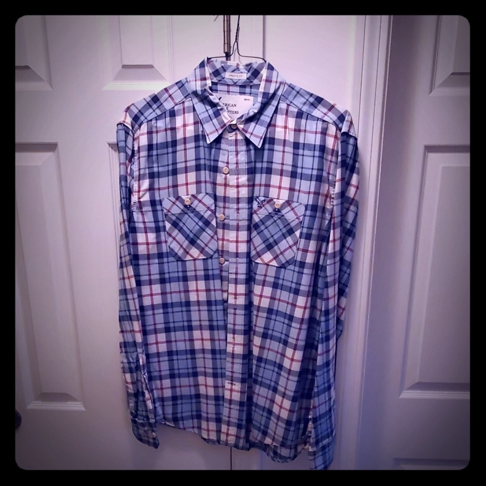 Plaid button down shirt